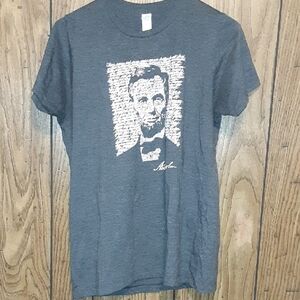 Tultex Charcoal Graphic Abraham Lincoln Tee